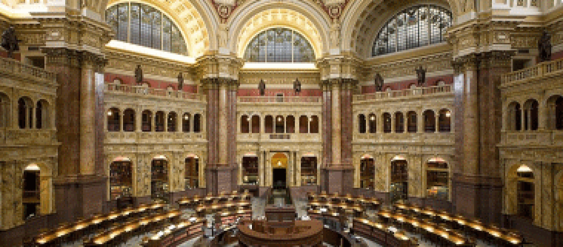 Photograph of the Library of Congress Main Reading Room
